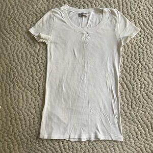 Michael Stars White Fitted Short Sleeve Tee
